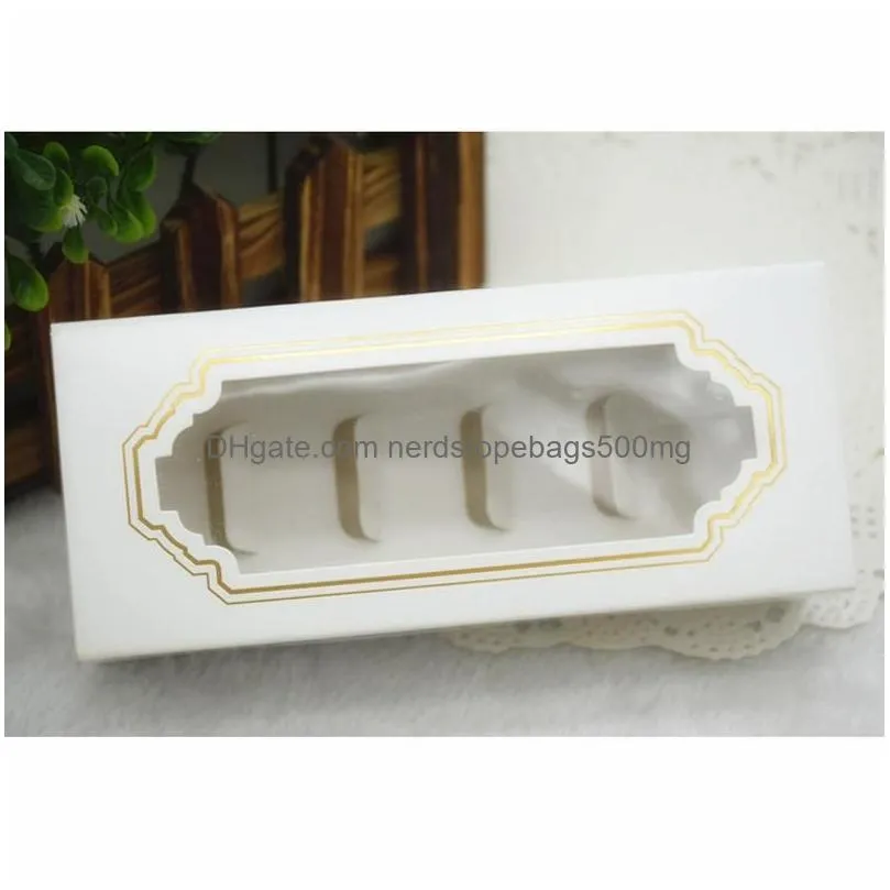 macaron packing boxes wedding party 5/10 pack cake storage biscuit clear window paper box cake decoration baking ornaments vt1889