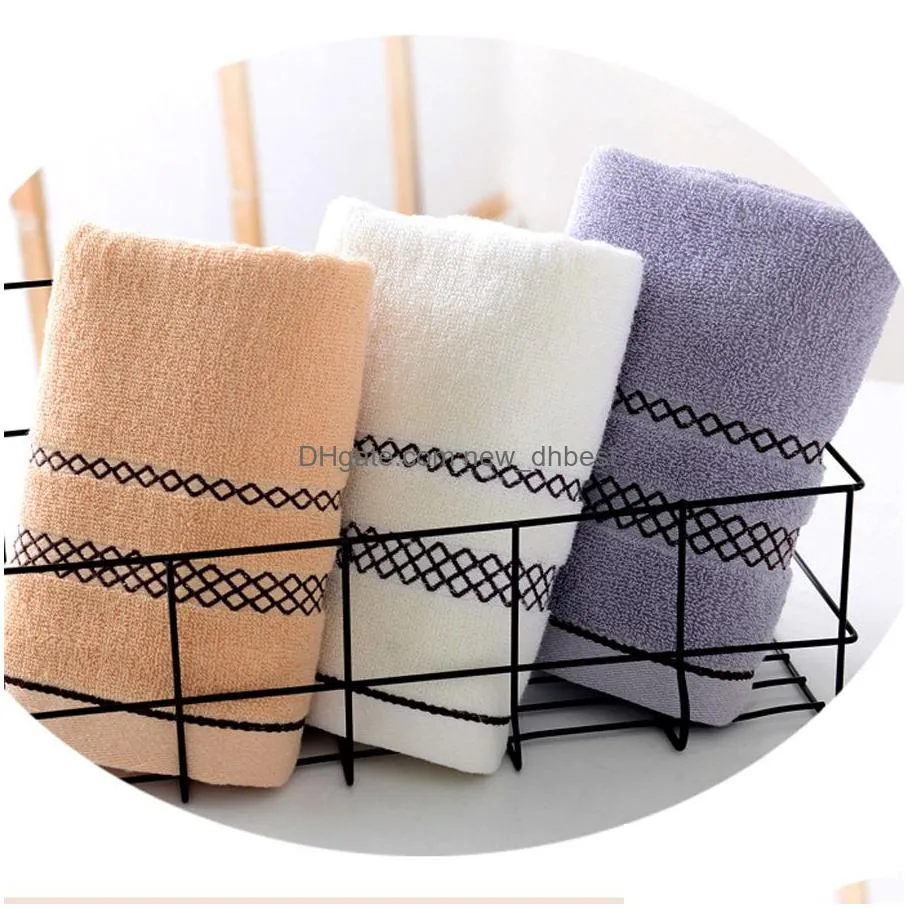 ecofriendly soft durable towels thicken cotton absorbent wash face towels custom logo 13.4x29.1inch cleaning face towel dh1187