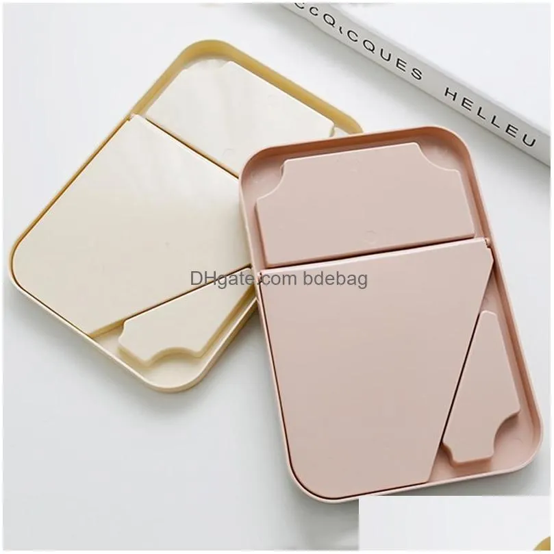 folding portable square cosmetic princess mirror hd make up mirror desktop colorful single sided large makeup mirror women travel