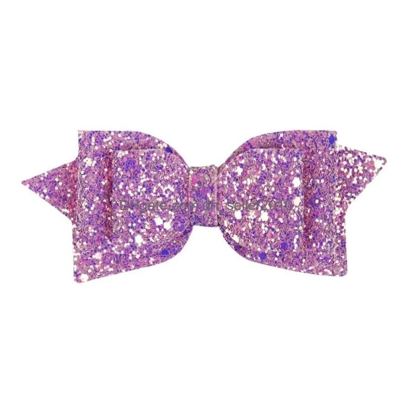 glitter sequins hair clip kid bow hairpin children hair accessories girl large bowknot barrette baby hair clips manual hairs pin