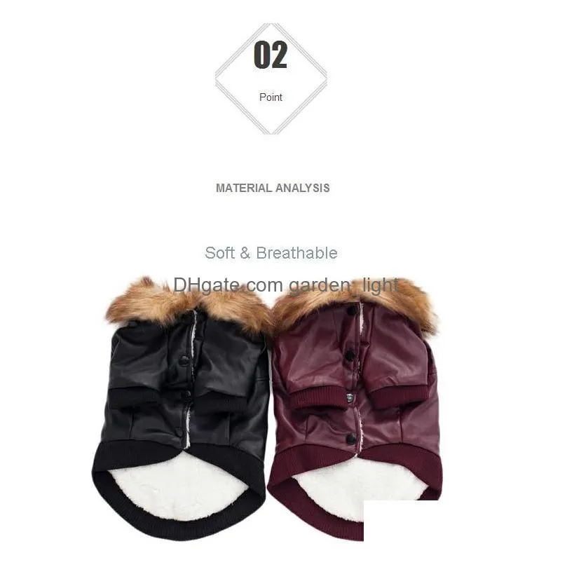 winter warm pet dog clothes sports hoodie pet clothing autumn and winter jackets dog fur coats leather winter warm puppy dog vest