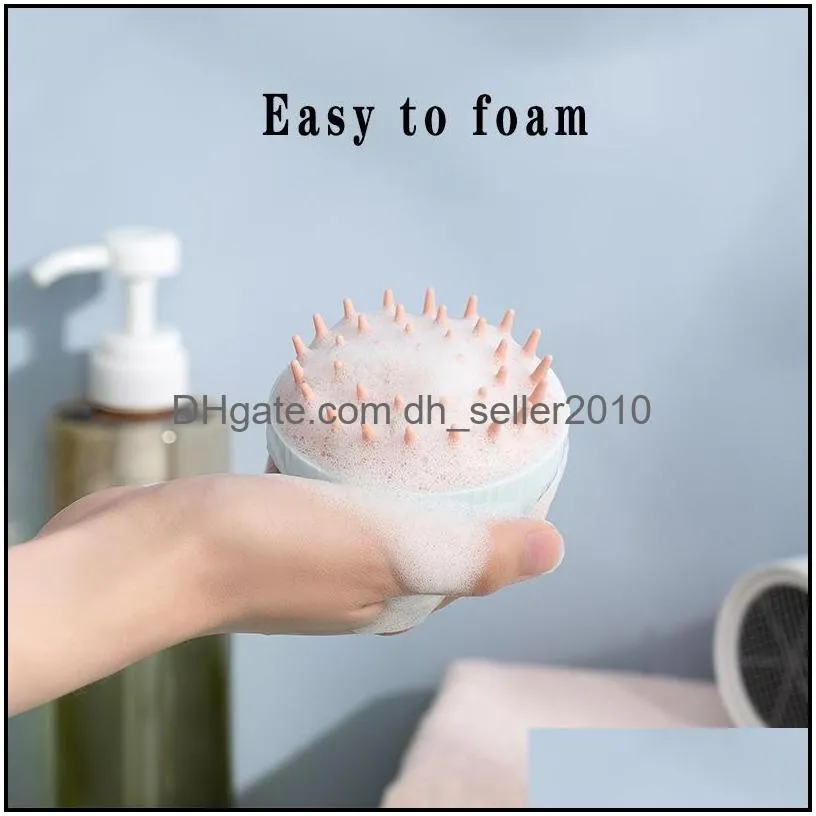 silicone head body scalp massage brush combs shampoo hair washing comb shower brushes bath spa slimming massages supplies