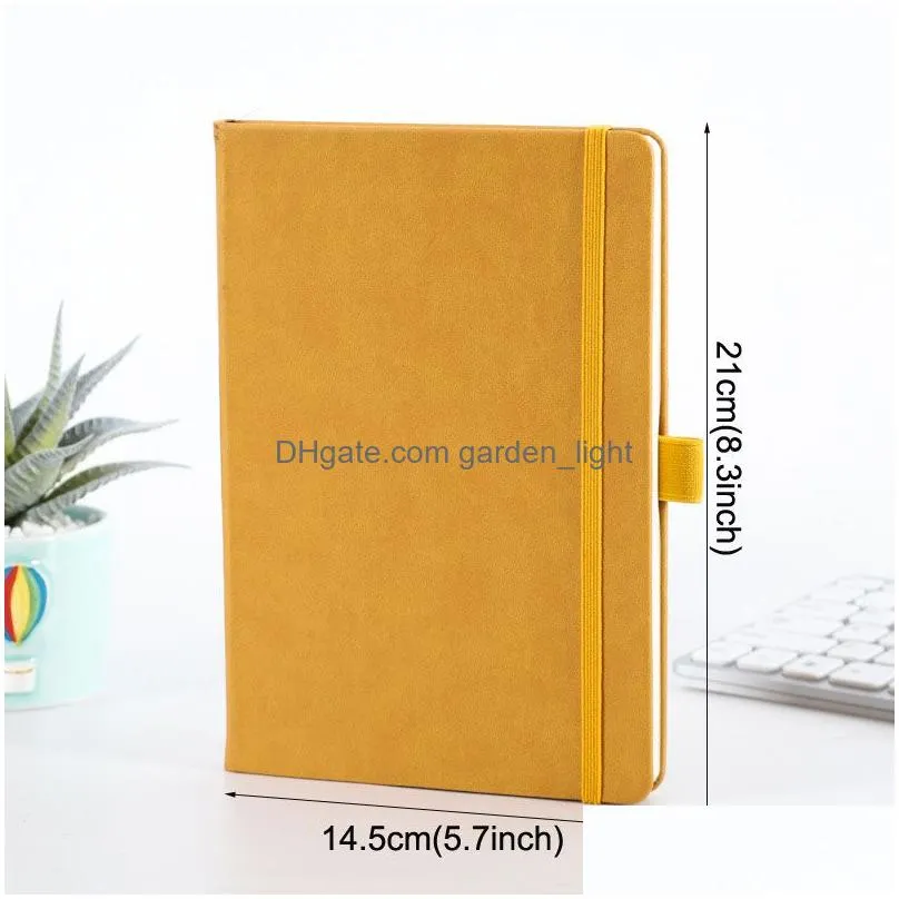a5 daily agenda pocket planner elastic band journal diary pu leather cover notebook stationery gifts personalized customized vtky2178
