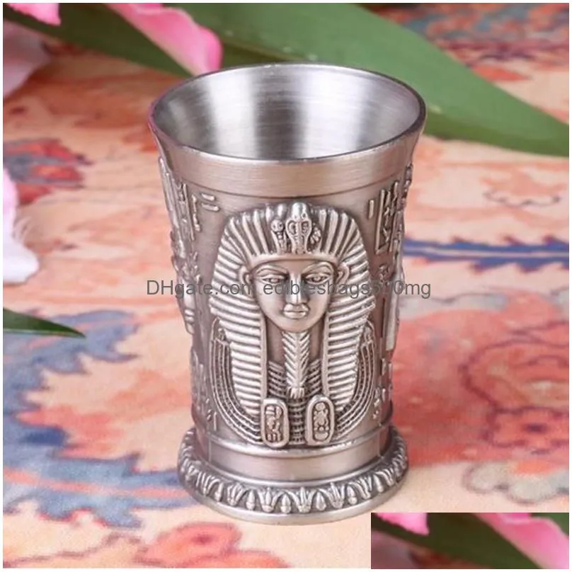 wine cup s retro metal egyptian wine glass zinc alloy wine glass cups tumbler liquor cups exquisite business gift dh0661