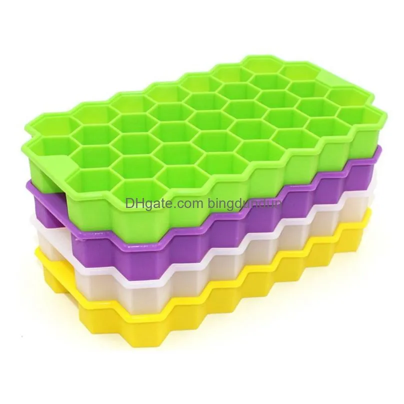 creative stackable ice cube tray 37 cubes diy honeycomb ice cube ray mold ice cream party whiskey cold drink bar cold drink tools