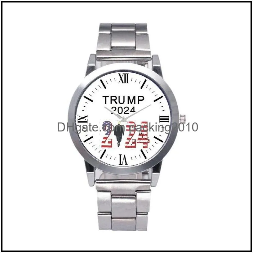 14 styles trump 2024 wrist watch party favor donald retro men quartz watches