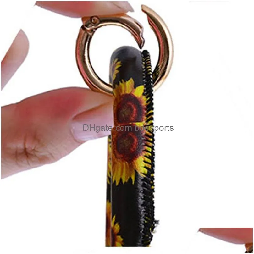 contouchless door opener leather key ring handheld keychain no touch key tools public surface protection press elevator key tool