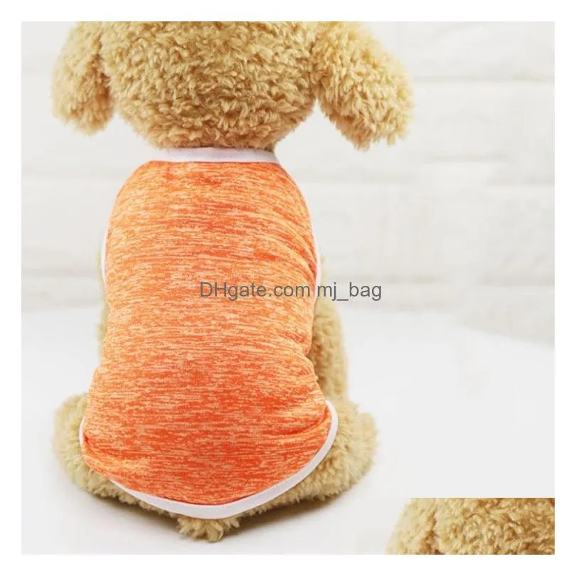 solid color dog vest cheap dog clothes for small dogs summer t shirt cute puppy vest yorkshire terrier pet clothes vt0055