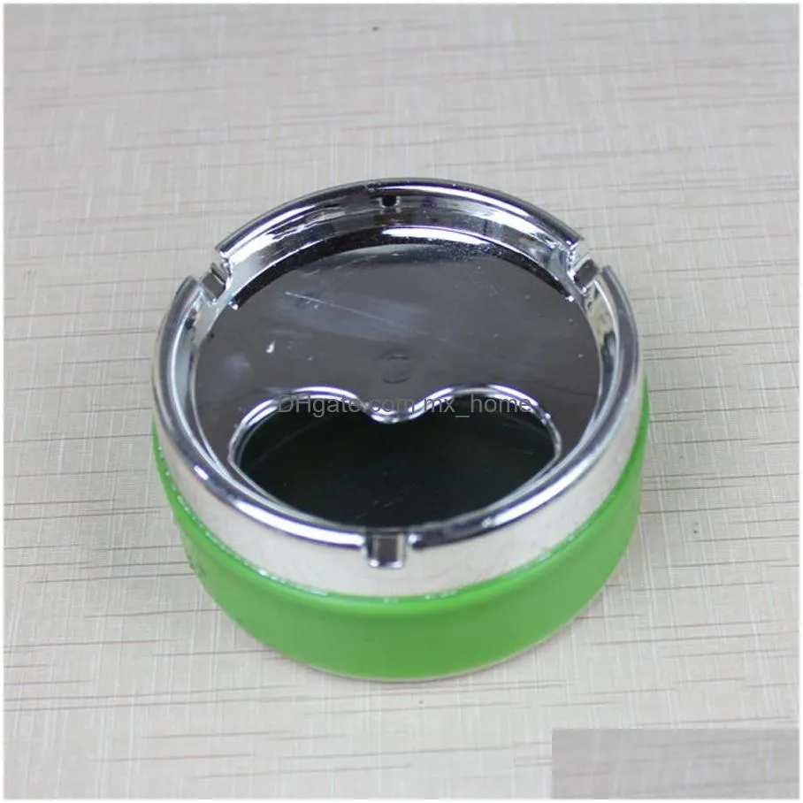 large capacity colorful ashtrays promotion gift plastic round ashtray with cover home office coffee shop bar cigarette ashtray vt0973