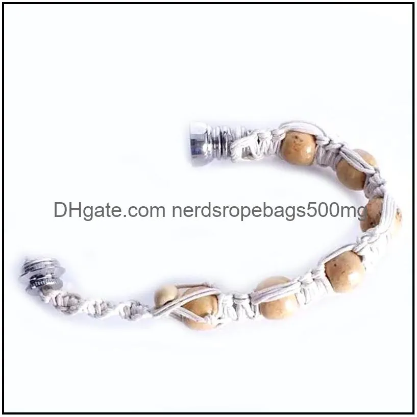 bracelet smoke pipe portable metal bead bracelet handmade wristband pipes pulsera men/women cool gifts knot rope bracelet