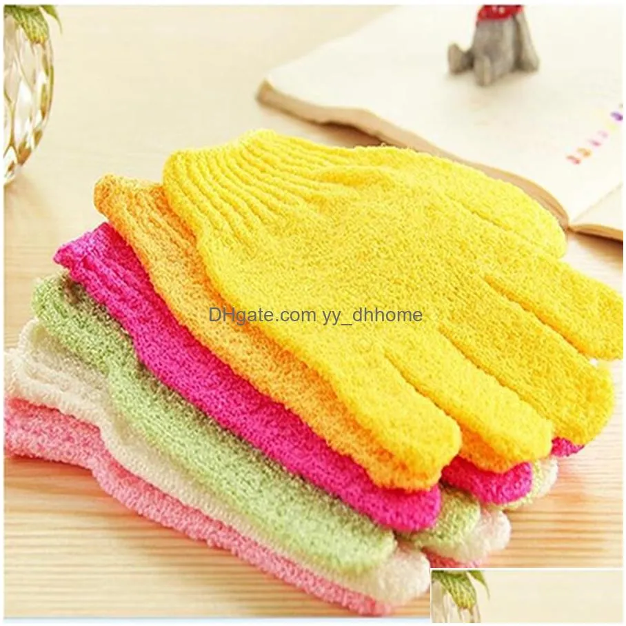 foam bath body cleaning glove bathroom tool multi colors bath gloves exfoliating wash skin spa massage body cleaner shower gloves