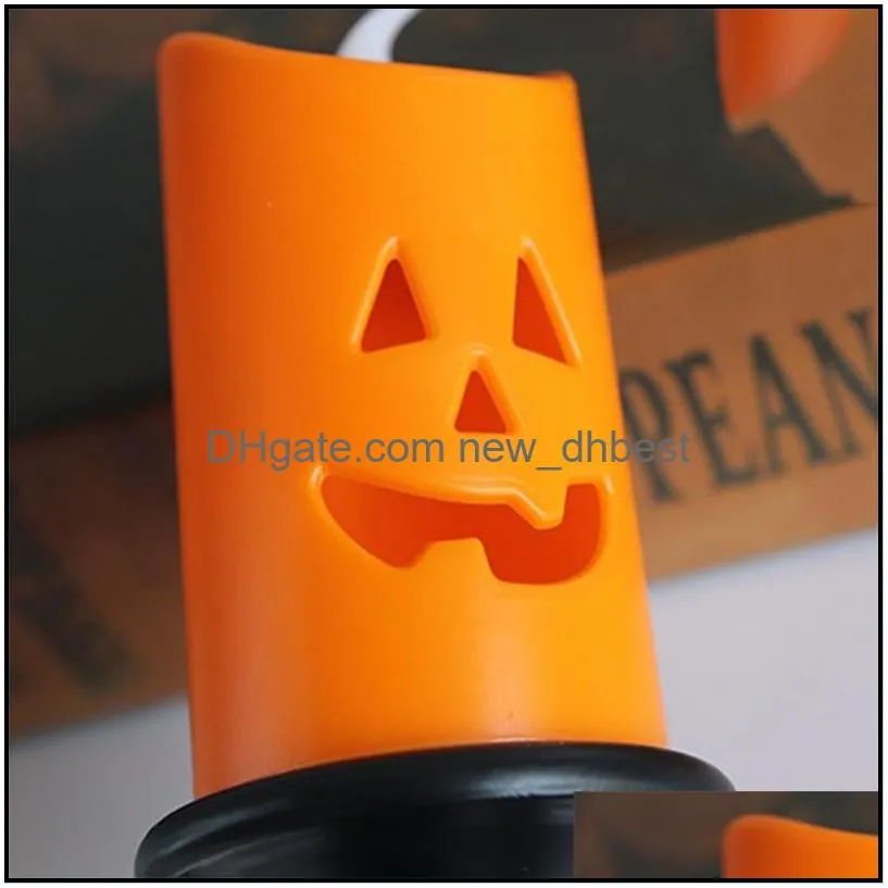 halloween decorations candle light led colorful candlestick table top pumpkin party happy partys halloween decor for home