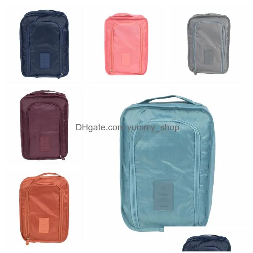 solid waterproof shoe bag travel foldable shoe storage bag shoes tote bags clothes organizer large capacity storage pouch case vt1655