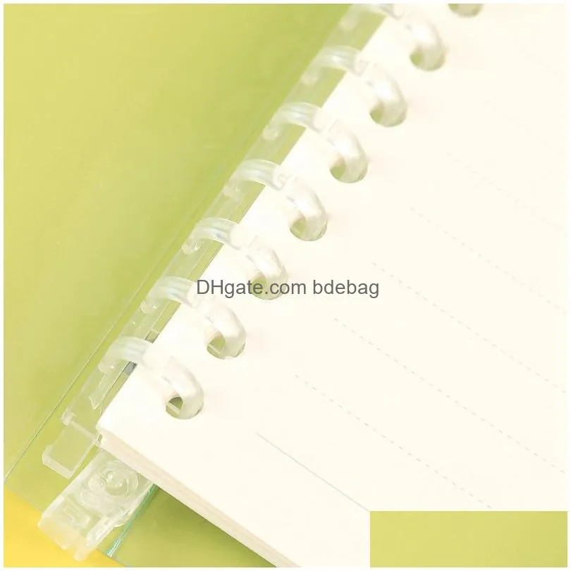 frosted transparent coil notebook office school pp a5/b5 metal colorful looseleaf notebook thin removable waterproof covernotepad