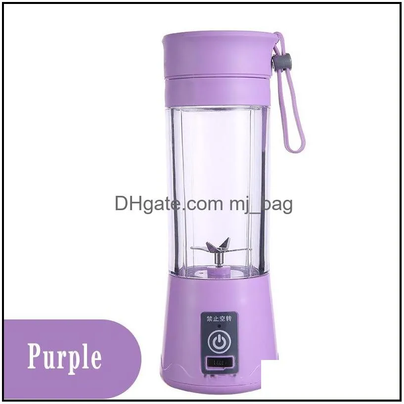 multifunctional portable usb electric juicer for kitchen rechargeable mini 380ml vegetable juice blender