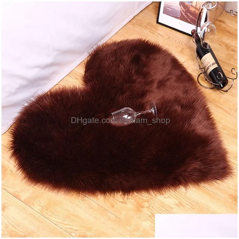 plush carpets office bedroom soft comfortable simple fluffy cushion mat heartshaped thickened nonslip hairy fur rugs customized