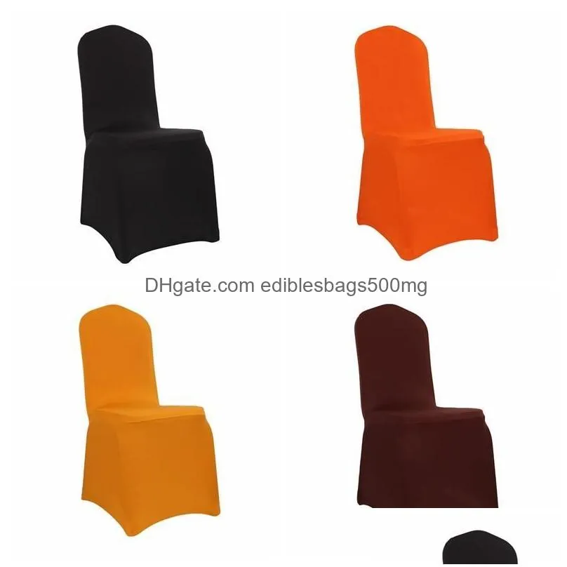 wholesale wedding 22 color party el decoration party chair covers solid color spandex stretch chair cover for weddings banquet