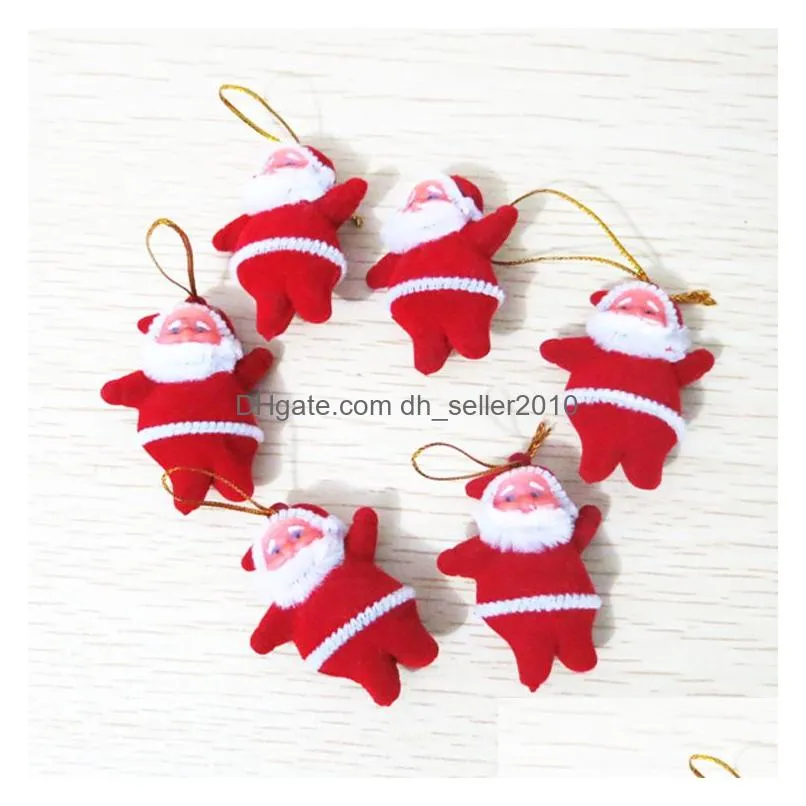 hanging santa claus decoration red christmas santa doll christmas tree ornament pendant santa claus doll toy xmas decoration dbc
