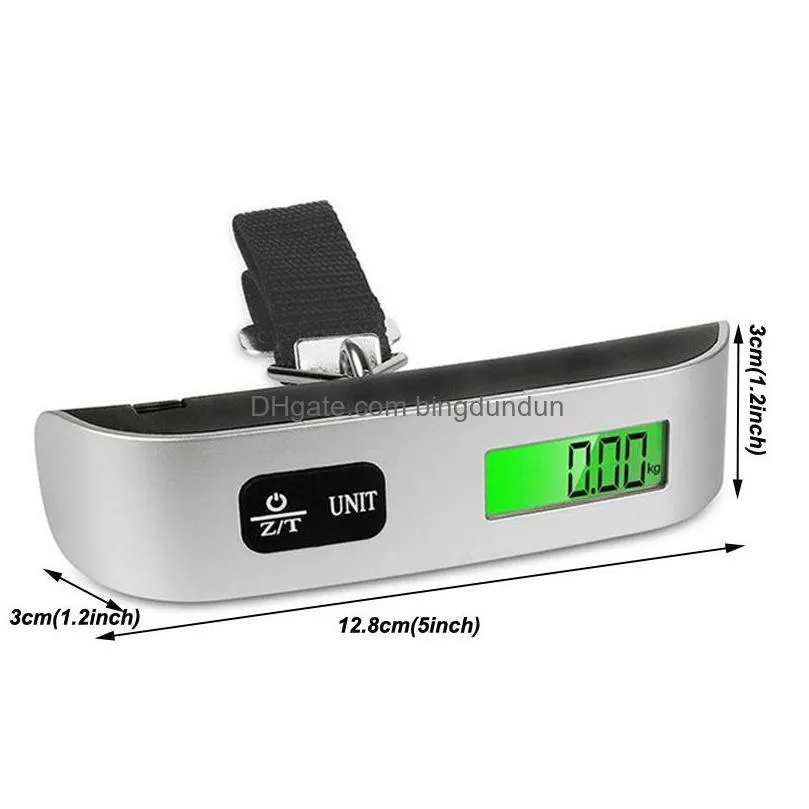 mini digital luggage scale portable 50kg/100lb electronic scale steelyard weight balance suitcase travel bag hanging scales vt1752