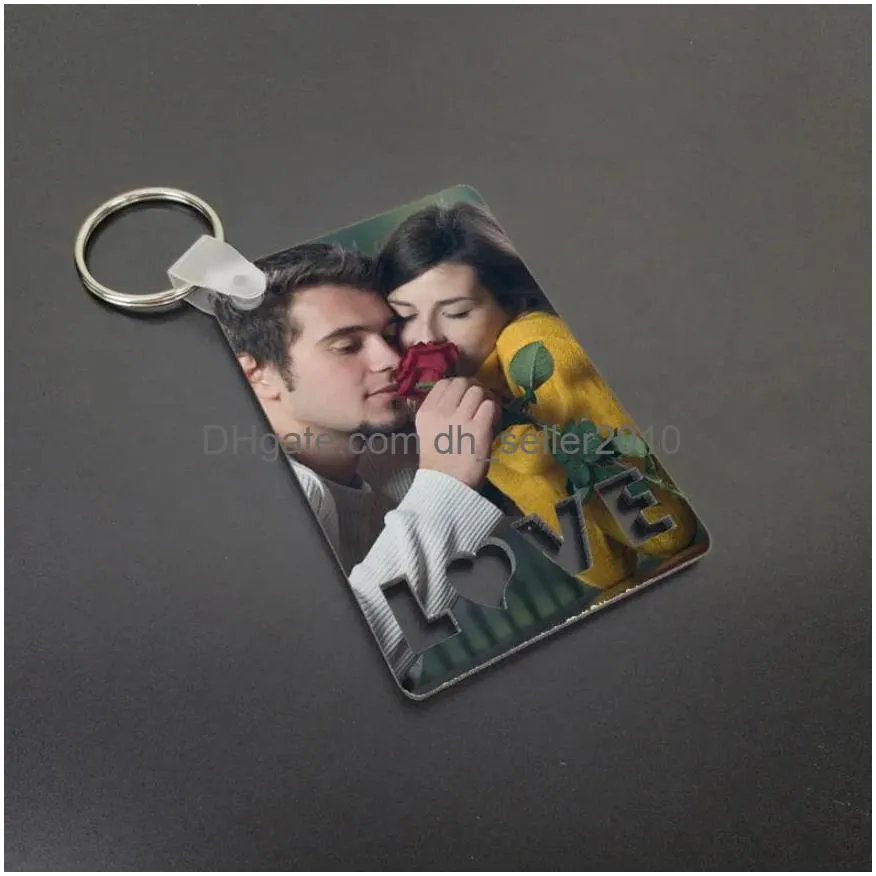 brandnew mdf doublesided key chain party favor sublimation blank diy keychains thermal transfer keychain accessories