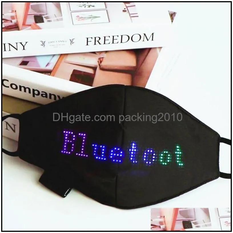 led luminous mask bluetooth programmable glowing mask with pm2.5 filter mobile phone app edit pattern christmas gift