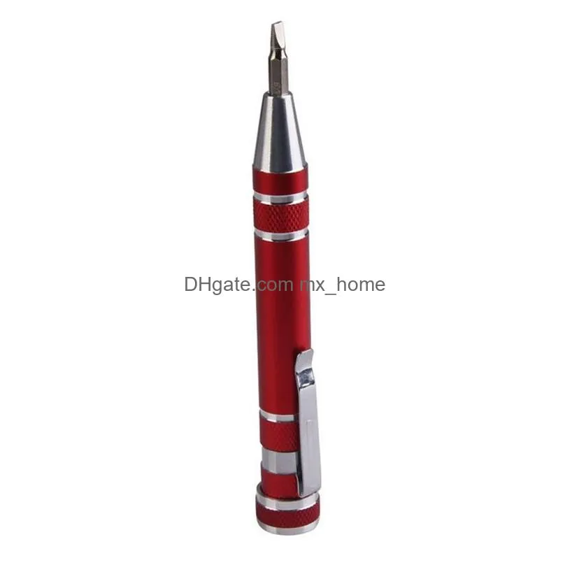 multifunction 8 in 1 precision screwdriver with magnetic mini portable portable aluminum tool pen repair tools for mobile phone