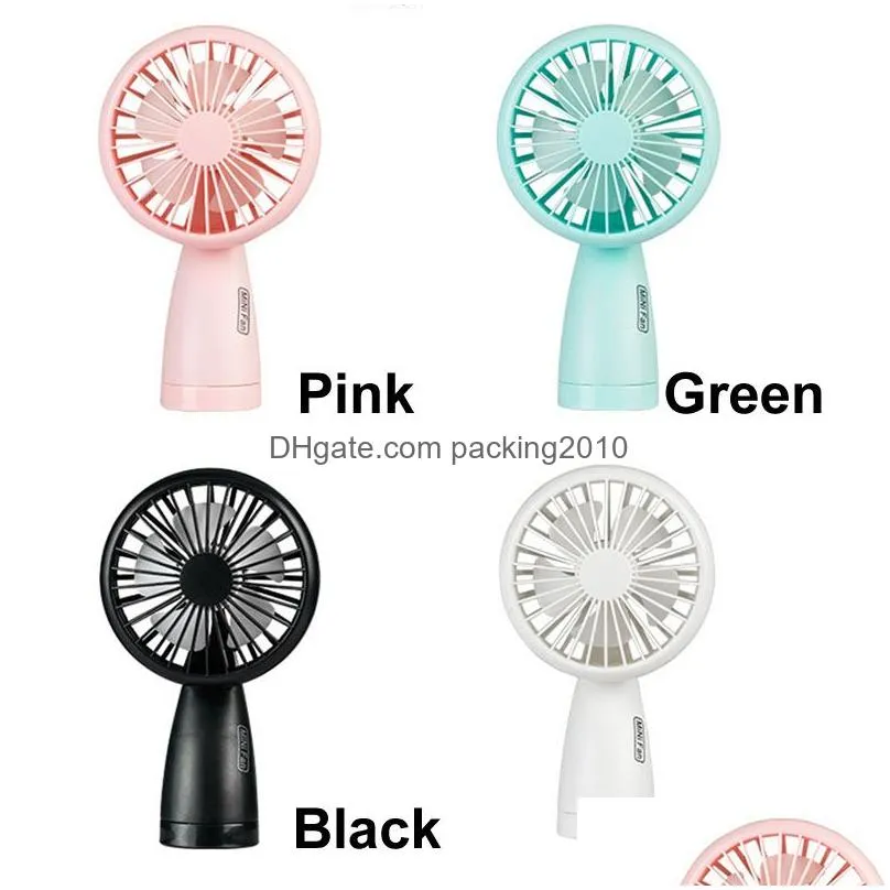 portable handheld fan outdoor usb rechargeable silent fan with led light students dormitory office mini electric fans vt1456