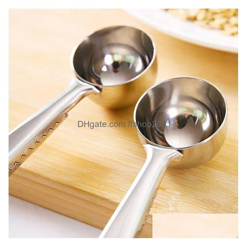 multifunction coffee spoon stainless steel kitchen supplies scoop bag seal clip coffee measuring spoon portable food kitchen tools