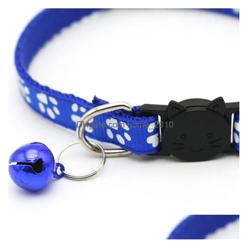 easy wear cat dog collar with bell adjustable buckle dog collar cat puppy pet supplies accessories small dog cat safety collar dbc