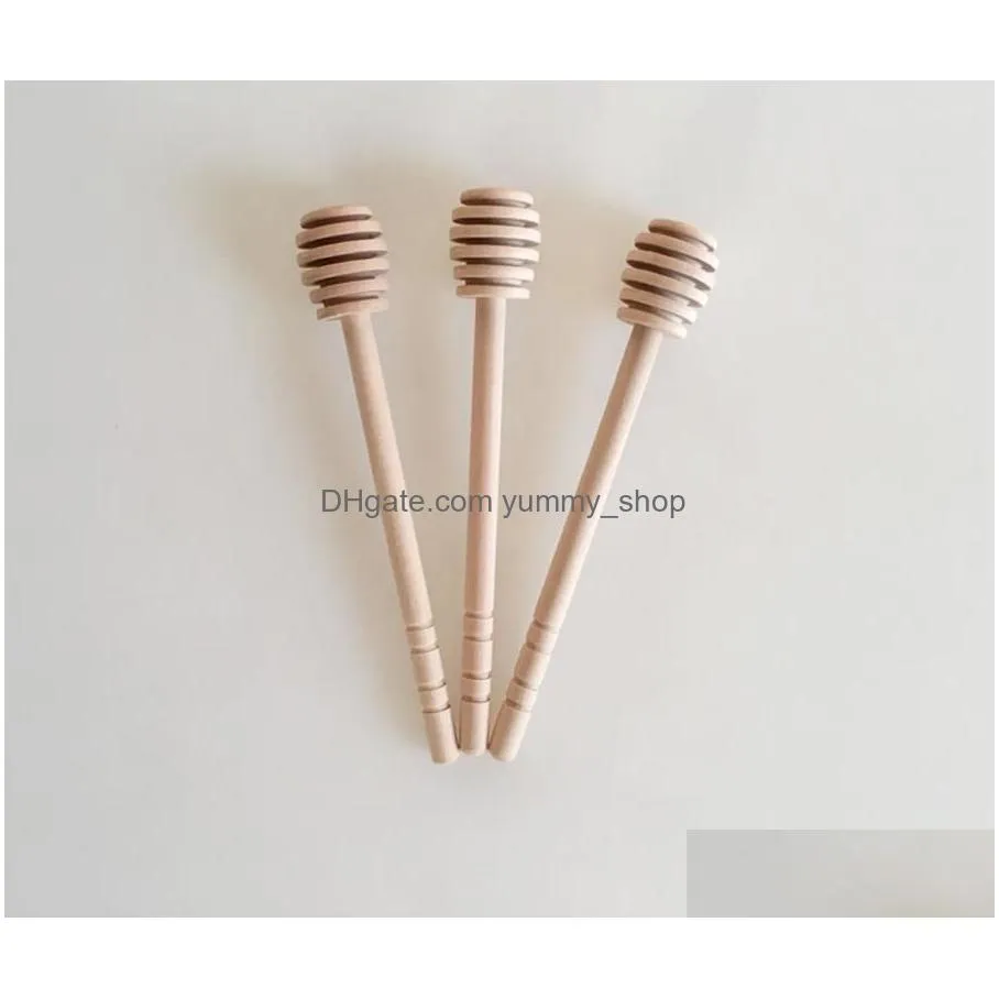 honey stick honey dippers kitchen accessories 8cm mini wooden party supply spoon stick honey jar stick dh0172