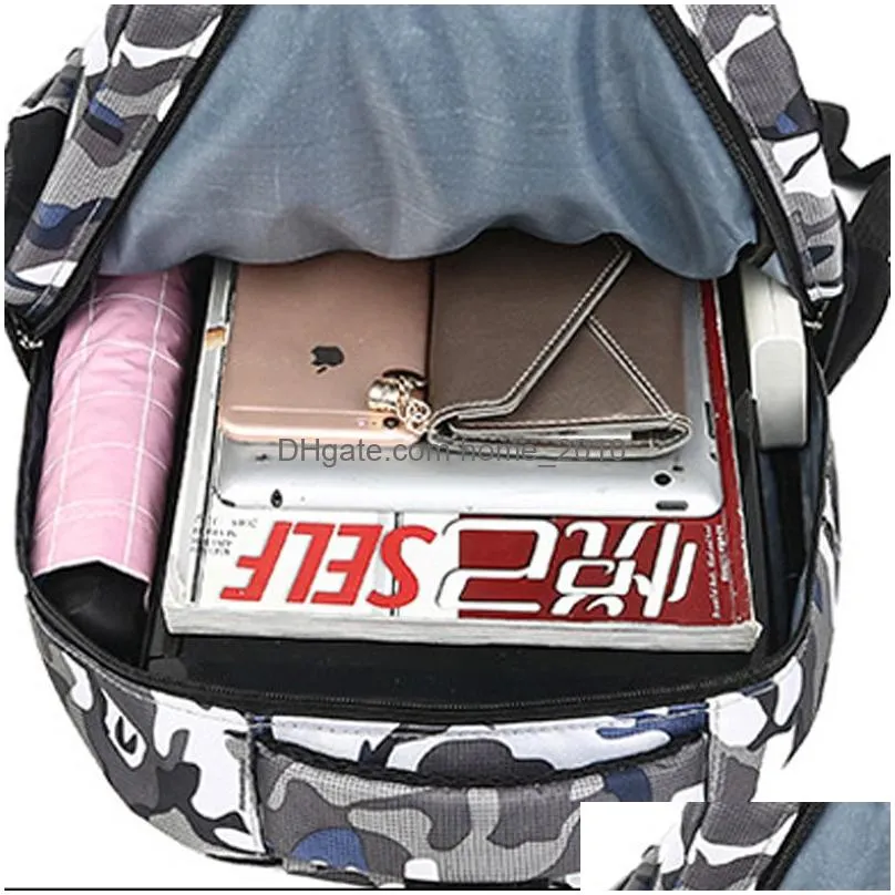 camouflage backpack large capacity outdoor travel backpack schoolbag students youth boy girl school bag vt2012