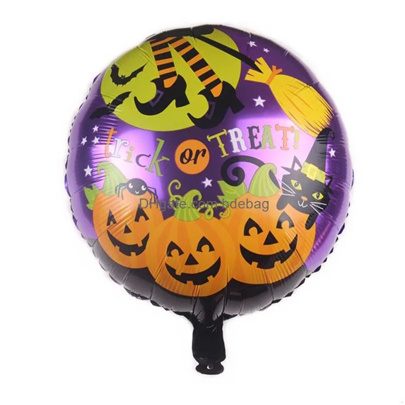 18inch happy halloween balloons black cat spider bat foil balloon children birthday party supplies baby toys decoration dbc vt0548