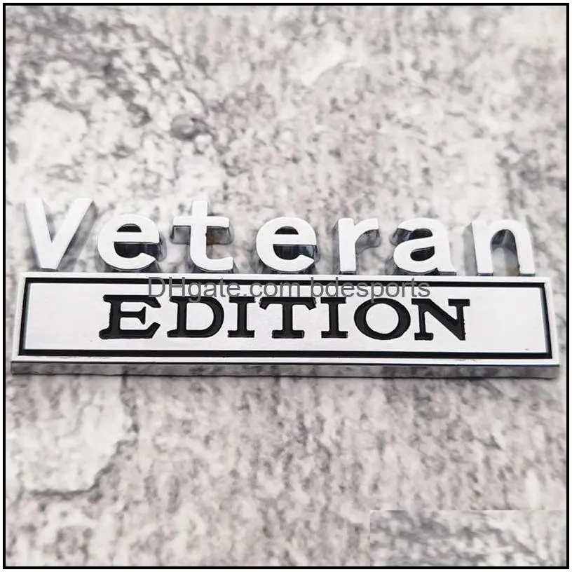 veteran edition zinc alloy car sticker decoration cars leaf badge board auto logo 8.5x3cm