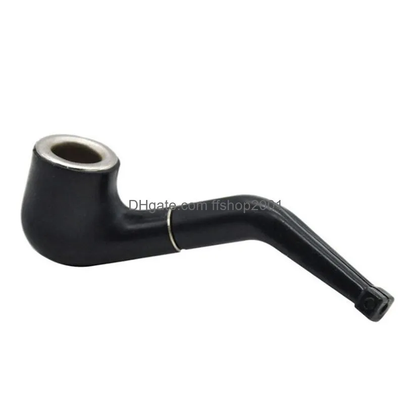 mini black creative portable pipes adult flower pattern filter pipes practical gadget originality smoking accessories pipe vtky2226