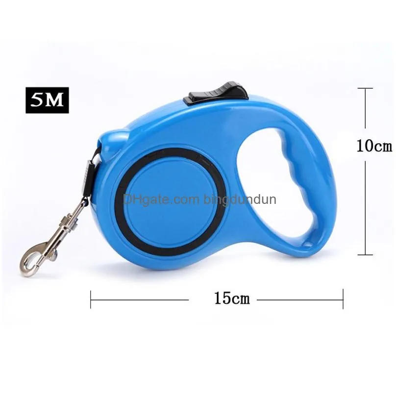 pet automatic retractable traction rope magic pet dog/cat puppy leash outdoor walking rope dog  5m portable leash belt dh0385