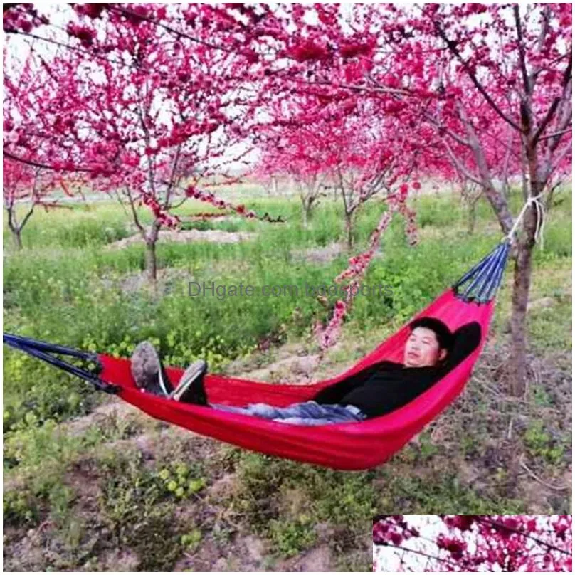 outdoor portable sleeping swing 190x130 cm outdoor folding strengthen hammock camping leisure break vt1434