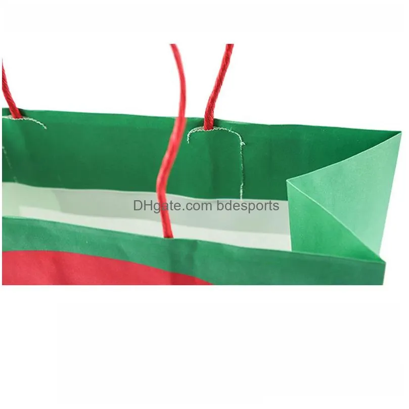 christmas gift bags santa christmas tree kraft paper bag portable handle merry christmas gift storage pouch vt1619