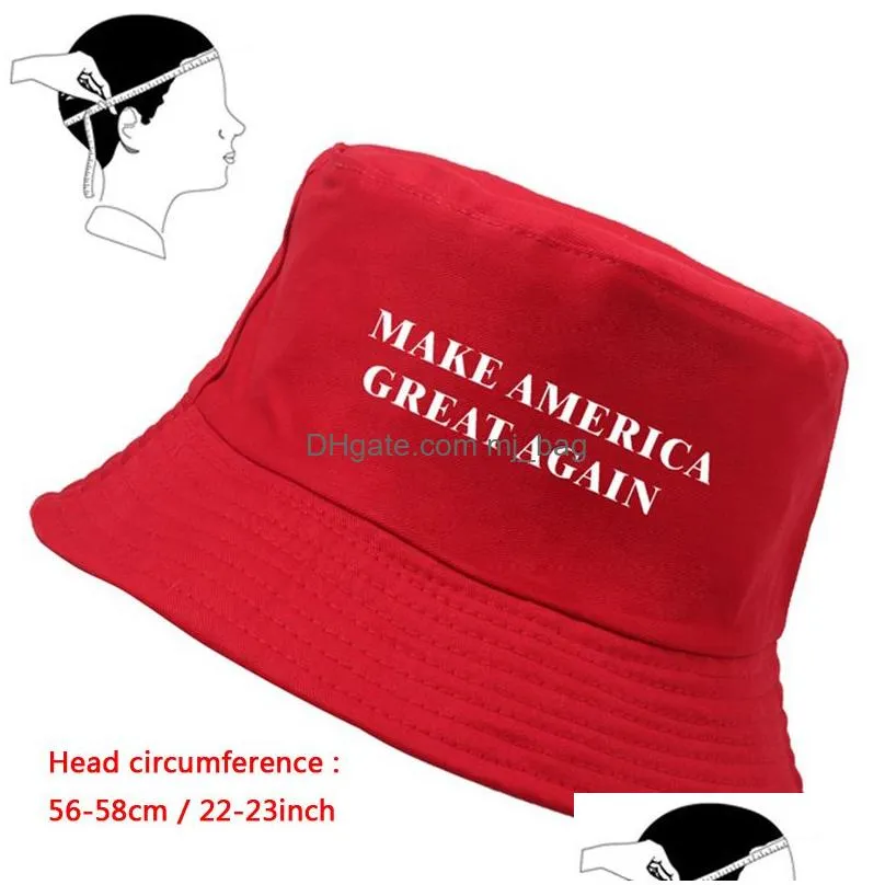 fashion travel fisherman hat make america great again letter print bucket hat trump 2020 election cap outdoor wide brim sun visor