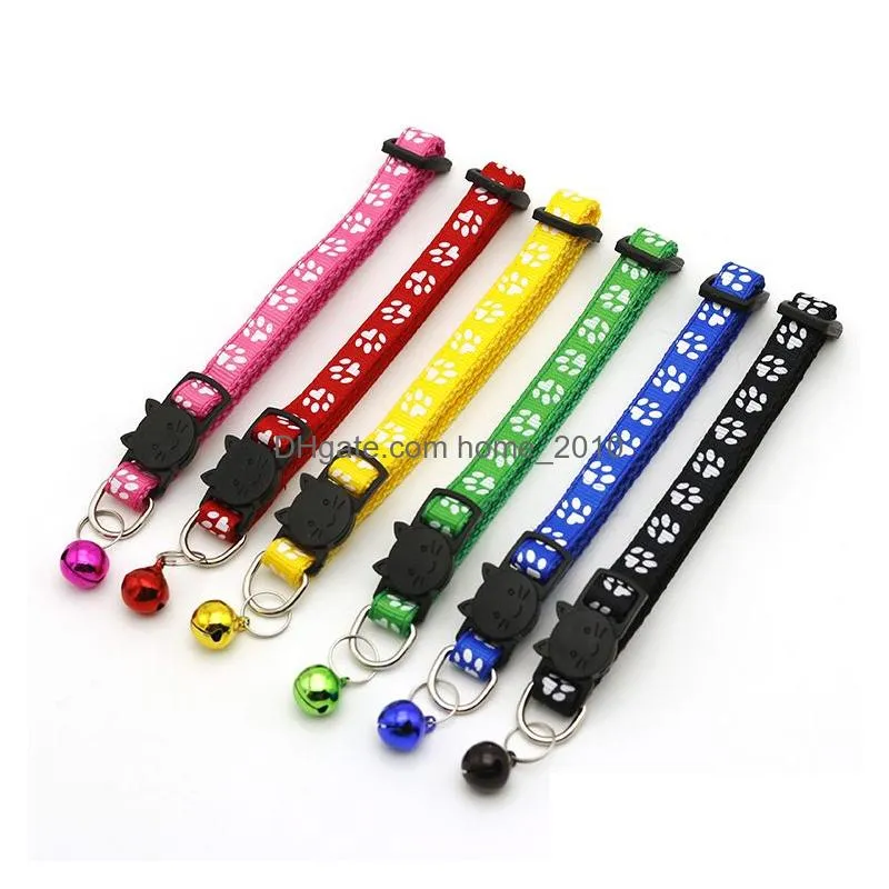 easy wear cat dog collar with bell adjustable buckle dog collar cat puppy pet supplies accessories small dog cat safety collar dbc