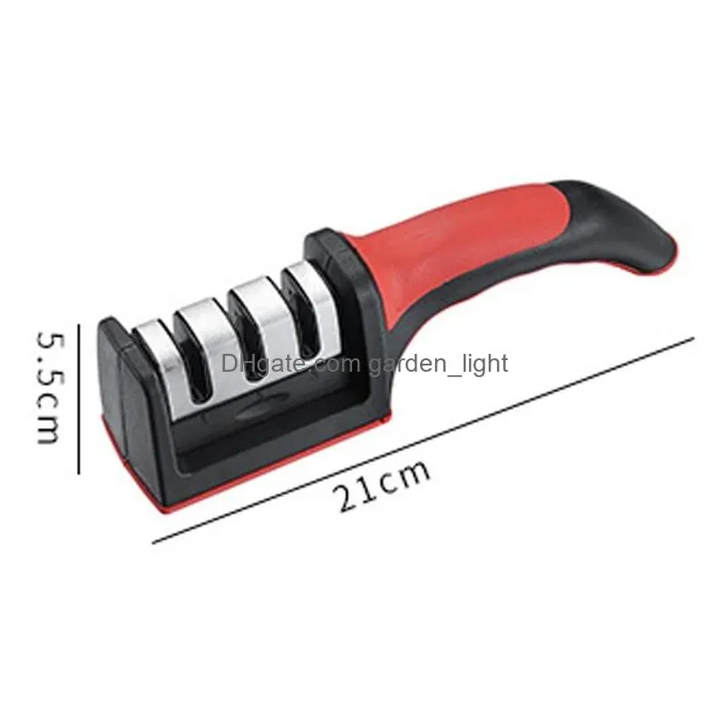 sharpeners hard alloy ceramic knife sharpener handle household knife grindstone coarse fine sharpening stone kitchen tool dh1021