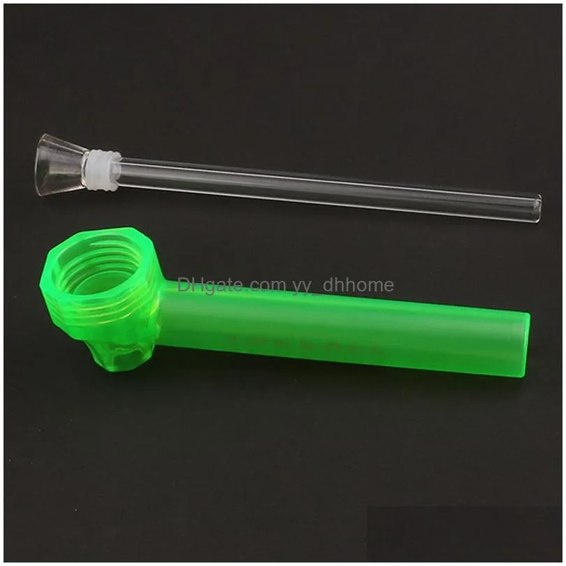 hookah lid smoking pipe wholesale detachable glass tobacco pipe creative glass oil burner pipe water bongs vt1978