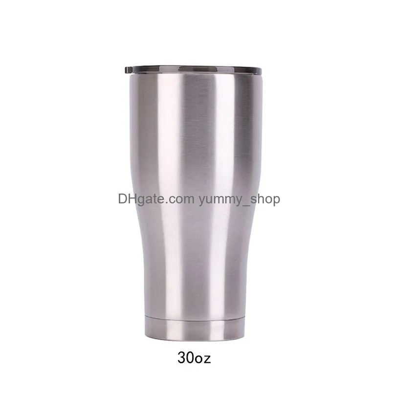 stainless steel tumbler cup with lid 30 20 12 oz double wall vacuum flask insulated beer cup drinking thermoses coffee vt0225