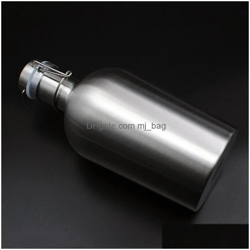 outdoor large capacity thermal insulation beer barrel stainless steel portable beer barrel secure swing top lid wine bottle dh1316