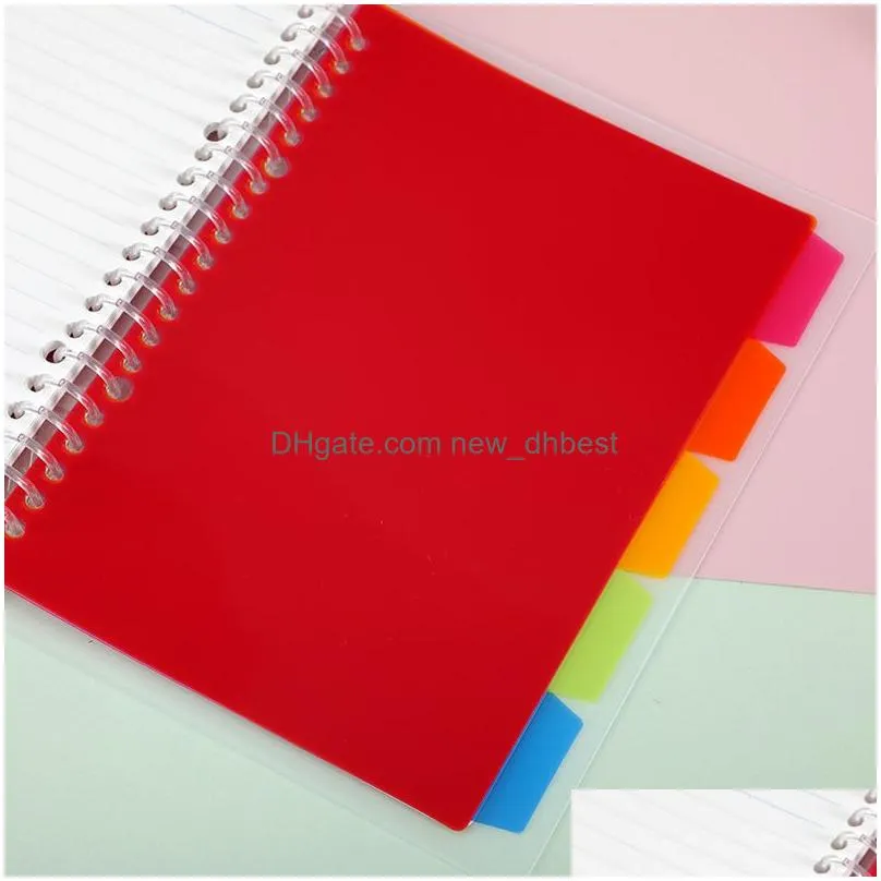 soft light color notepad a5/b5 looseleaf notebook waterproof cover removable replaceable notebook school office supplices vt1470