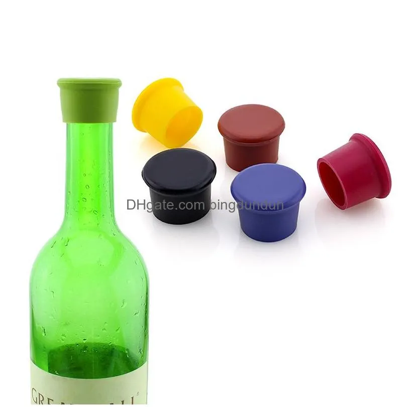 wine bottle stopper food grade silicone preservation wine stoppers kitchen wine champagne cork stopper beverage closures bar tool