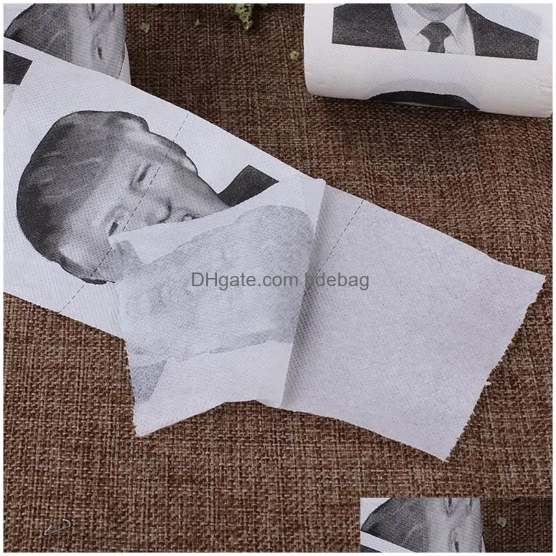 donald trump toilet paper roll 3 styles fashion funny humour president toilet roll paper novelty gag gift prank joke 2 layer 24cm