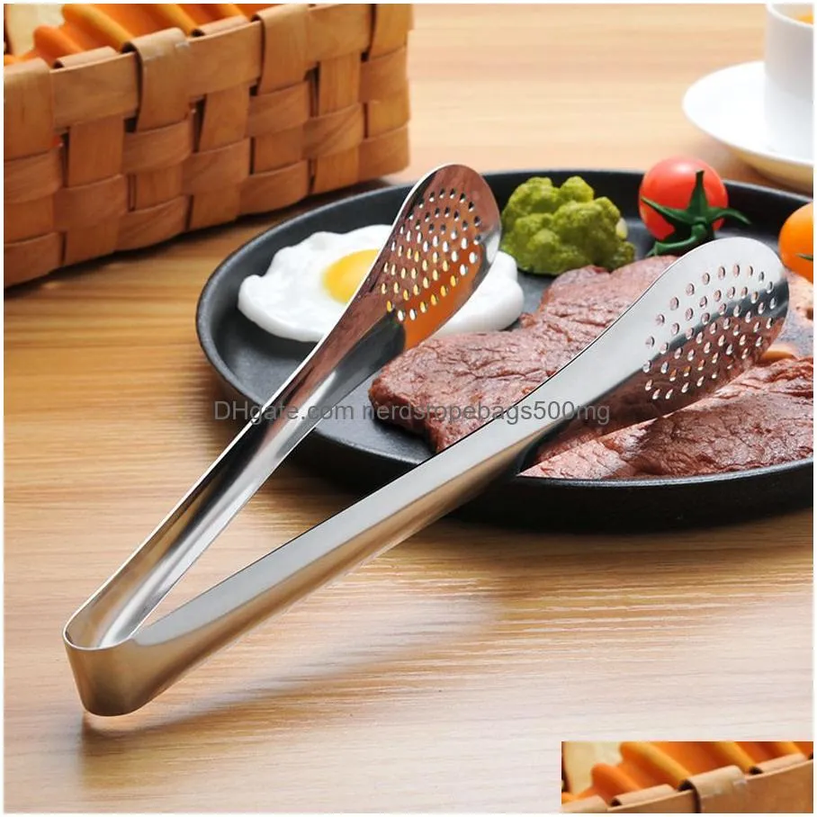 kitchen tools 3 size length stainless steel durable food clip hollow out design delicate multipurpose thicken grill clip dh06133