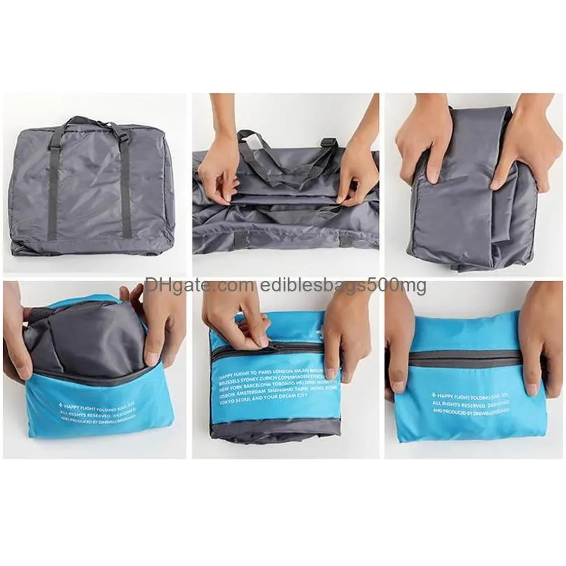 large capacity aircraft trolley travel portable luggage bags travel storage bag nylon folding 46x34.5cm 4 colors dh0492