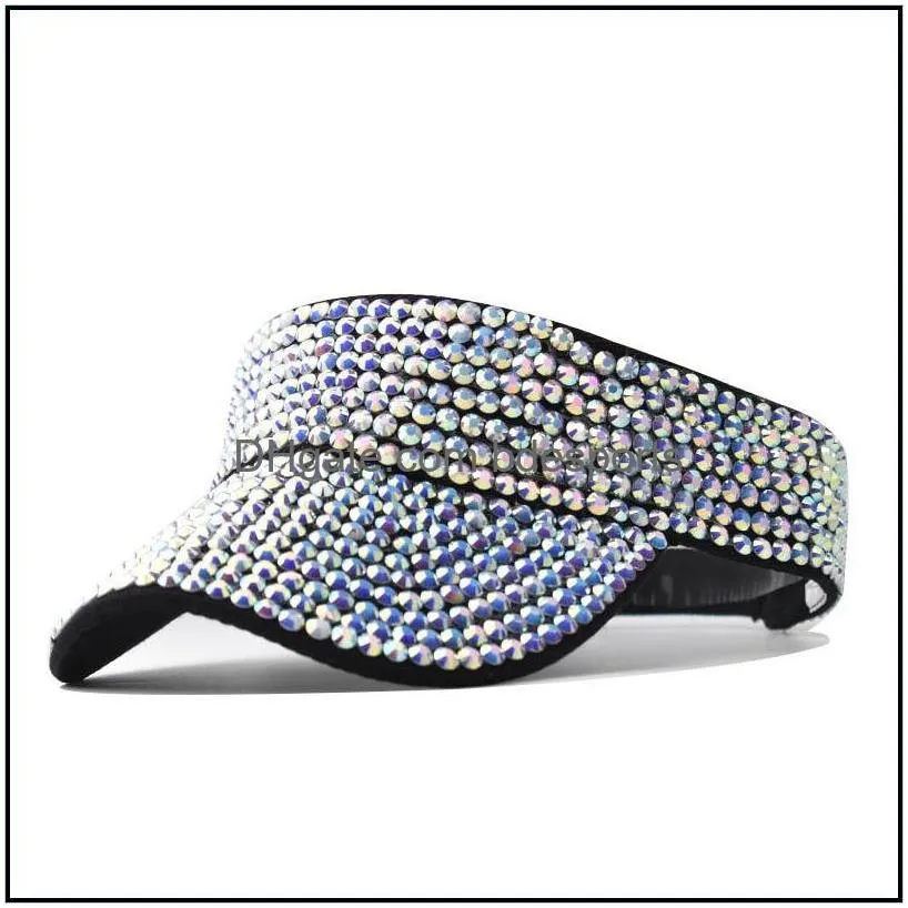 women luxury rhinestone hats summer cap ladies outdoor diamond beach hat