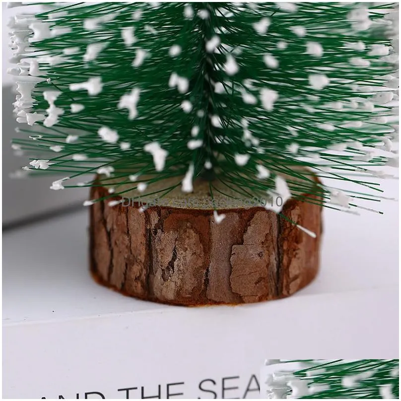 10/15/20/25/30cm mini christmas tree ornament fake pine tree cute green artificial christmas tree christmas party decoration dbc
